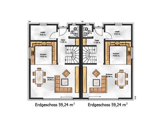 Fertighaus Das Funktionale 176 (inaktive) von ekodom Schlüsselfertig ab 209137€, Pultdachhaus Grundriss 1