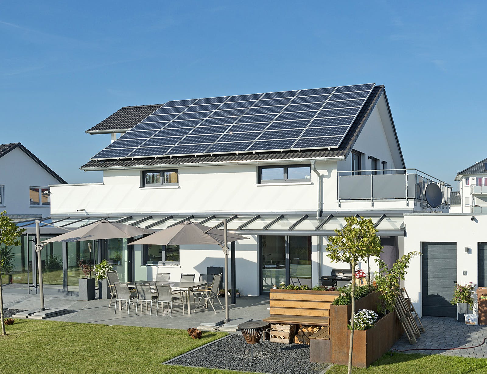 Fertighaus SD 196-057 - Großzügiges Wohnhaus mit Wintergarten von Gapp Holzbau Schlüsselfertig ab 576000€, Außenansicht 3