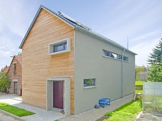 Fertighaus SD 200-118 - Landhaus für schmale Grundstücke von Gapp Holzbau Schlüsselfertig ab 624000€, Außenansicht 3