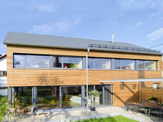 Fertighaus SD 200-118 - Landhaus für schmale Grundstücke von Gapp Holzbau Schlüsselfertig ab 624000€, Außenansicht 6