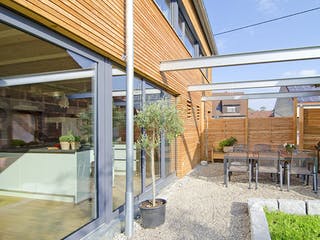 Fertighaus SD 200-118 - Landhaus für schmale Grundstücke von Gapp Holzbau Schlüsselfertig ab 624000€, Außenansicht 7