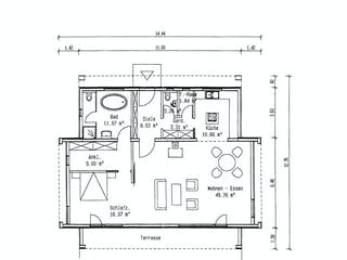 Fertighaus Gardasee von ISARTALER HOLZHAUS Schlüsselfertig ab 219000€, Cubushaus Grundriss 1