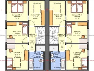Fertighaus Gemello SD 131 von Büdenbender Hausbau, Satteldach-Klassiker Grundriss 2