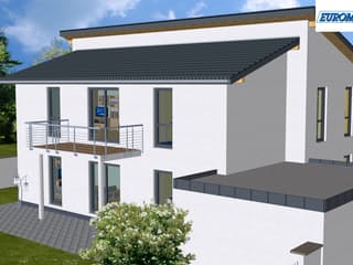Massivhaus Generation 200 PD von EUROMAC 2 S.A.S. Bausatzhaus ab 56988€, Pultdachhaus Außenansicht 4