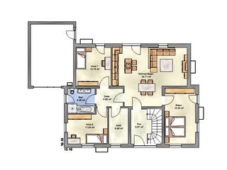 Massivhaus Generation 200 PD von EUROMAC 2 S.A.S. Bausatzhaus ab 56988€, Pultdachhaus Grundriss 2