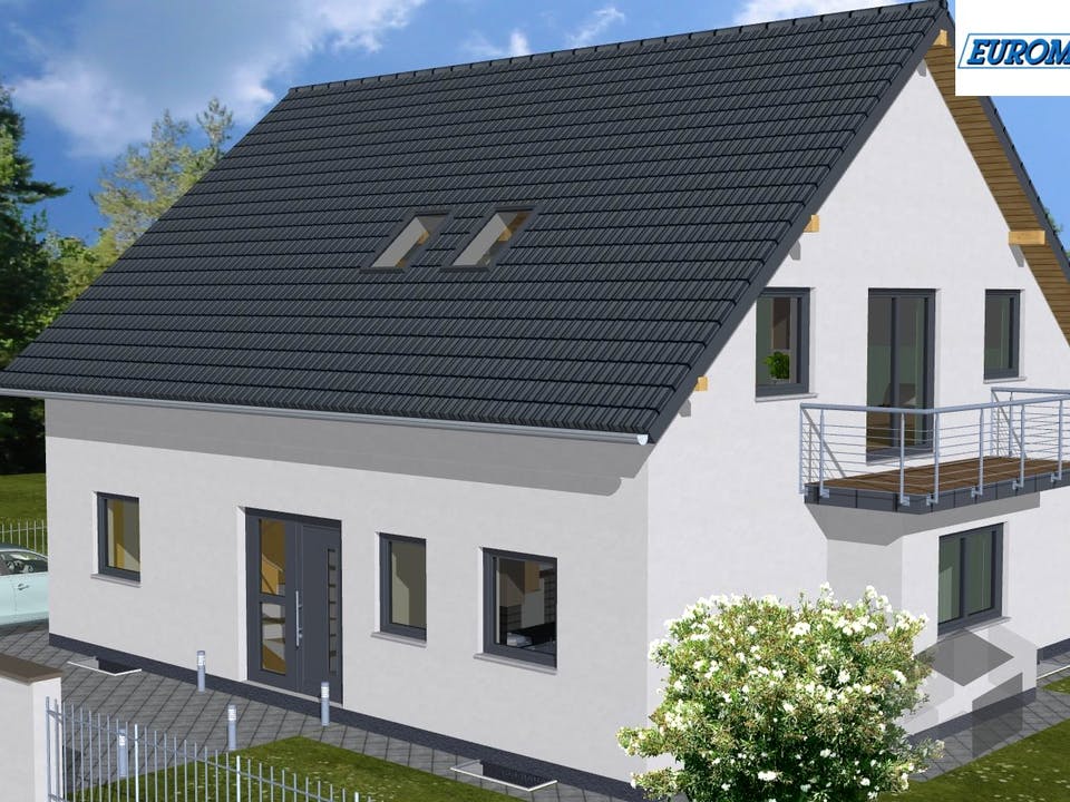 Massivhaus Generation 200 SD von EUROMAC 2 Bausatzhaus ab 55333€, Satteldach-Klassiker Außenansicht 1