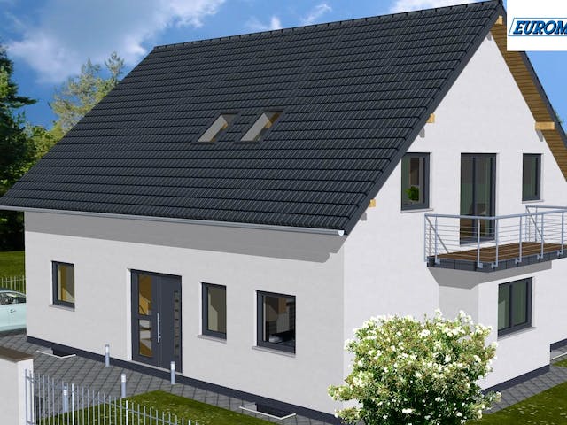 Massivhaus Generation 200 SD von EUROMAC 2 S.A.S. Bausatzhaus ab 55333€, Satteldach-Klassiker Außenansicht 1