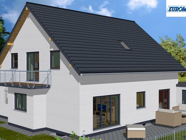 Massivhaus Generation 200 SD von EUROMAC 2 S.A.S. Bausatzhaus ab 55333€, Satteldach-Klassiker Außenansicht 2