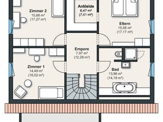 Fertighaus Ausstellungshaus Bad Vilbel – generation5.5 200 von WeberHaus Schlüsselfertig ab 442000€, Pultdachhaus Grundriss 2