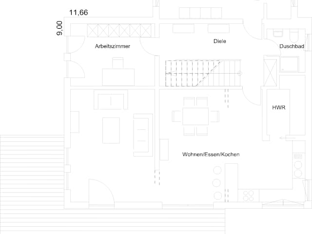Fertighaus Ghersburg von Regnauer Hausbau Schlüsselfertig ab 325960€, Satteldach-Klassiker Grundriss 1