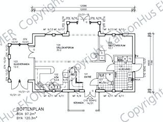 Fertighaus Glasmästarevillan (inacitve) von Generalbau GS Schwedenhaus Schlüsselfertig ab 299261€, Stadtvilla Grundriss 1