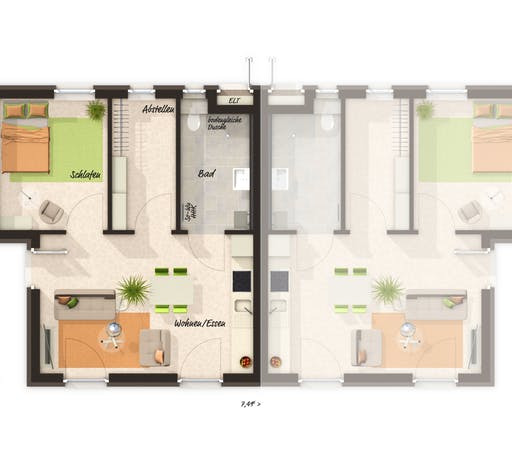 Glückswelthaus Duo Floorplan 1