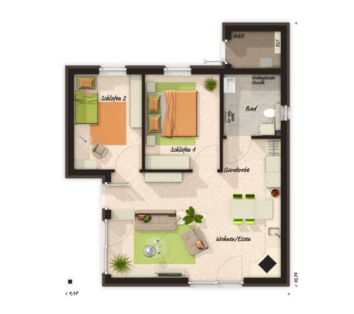 Glückswelthaus 61 Floorplan 1