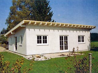 Fertighaus Gmunden von Iller-Haus Schlüsselfertig ab 138800€, Pultdachhaus Außenansicht 1