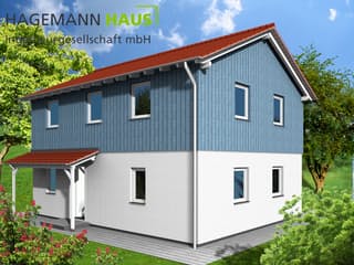 Fertighaus Gorum von Hagemann Haus Schlüsselfertig ab 168800€, Satteldach-Klassiker Außenansicht 2
