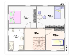 Fertighaus Gorum von Hagemann Haus Schlüsselfertig ab 168800€, Satteldach-Klassiker Grundriss 2