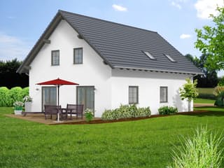 Massivhaus Grande 160 von F.C. Nüdling Fertigteiltechnik Schlüsselfertig ab 288600€, Satteldach-Klassiker Außenansicht 1