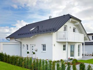 Fertighaus Graner von Fertighaus WEISS Schlüsselfertig ab 280800€, Satteldach-Klassiker Außenansicht 3