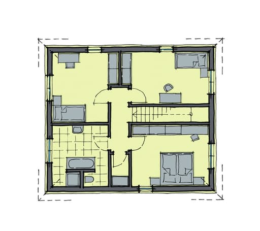 Fertighaus Greenwich von GUSSEK HAUS Schlüsselfertig ab 319800€, Stadtvilla Grundriss 2