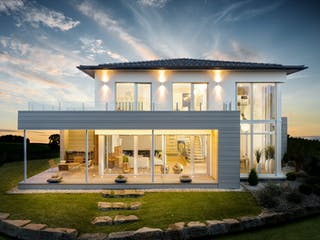 Fertighaus GRIFFNER SQUARE Salzburg von Griffnerhaus, Stadtvilla Außenansicht 1