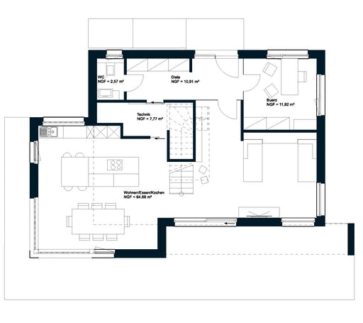 Griffner Box Wien Flachdach Floorplan 1