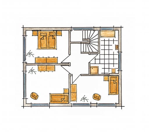 Fertighaus Grünwald von GUSSEK HAUS Schlüsselfertig ab 346400€, Cubushaus Grundriss 2