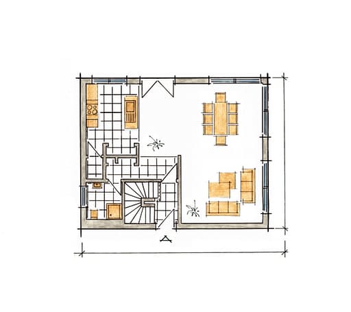 Fertighaus Grünwald von GUSSEK HAUS Schlüsselfertig ab 346400€, Cubushaus Grundriss 1