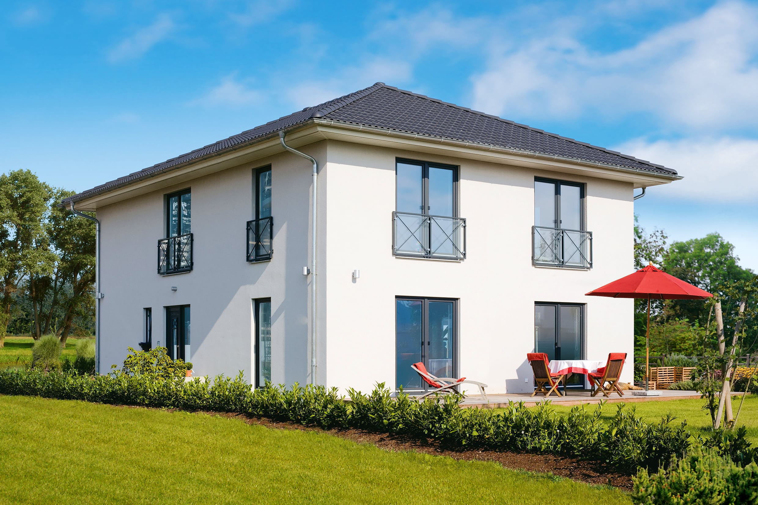 Fertighaus Grunewald von Danhaus Deutschland Schlüsselfertig ab 389077€, Stadtvilla Außenansicht 1