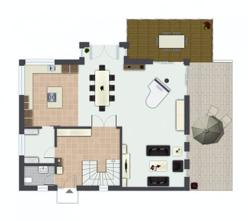 Fertighaus Babelsberg von GUSSEK HAUS Schlüsselfertig ab 482400€, Satteldach-Klassiker Grundriss 1