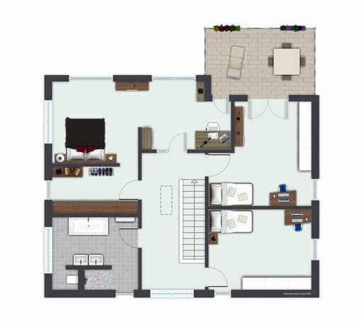 Fertighaus Baggio von GUSSEK HAUS Schlüsselfertig ab 520100€, Stadtvilla Grundriss 2