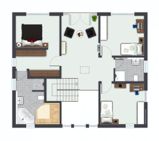 Fertighaus Rheinfeld von GUSSEK HAUS Schlüsselfertig ab 445000€, Stadtvilla Grundriss 2