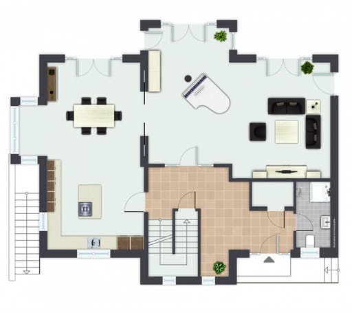 Fertighaus Siebenbrunn von GUSSEK HAUS Schlüsselfertig ab 503500€, Satteldach-Klassiker Grundriss 1