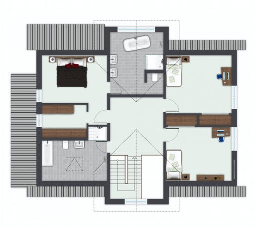 Fertighaus Siebenbrunn von GUSSEK HAUS Schlüsselfertig ab 503500€, Satteldach-Klassiker Grundriss 2