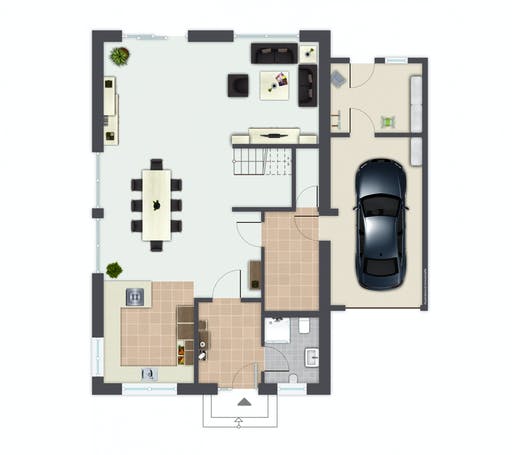 Fertighaus Vomero von GUSSEK HAUS Schlüsselfertig ab 410500€, Stadtvilla Grundriss 1