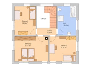 Fertighaus Grande 138 von Haas Fertigbau Österreich Ausbauhaus ab 240600€, Stadtvilla Grundriss 2