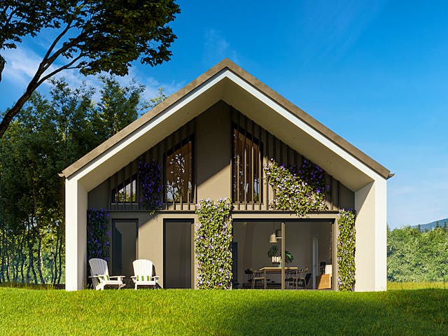 Fertighaus Hela 82 von Haas Fertigbau Österreich Ausbauhaus ab 173300€, Bungalow Außenansicht 1 Fertighaus Hela 82 von Haas Fertigbau Österreich Ausbauhaus ab 173300€, Bungalow Außenansicht 1