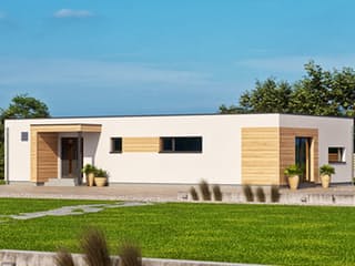 Fertighaus Haas BT 133 A von Haas Fertigbau Schlüsselfertig ab 320000€, Bungalow Außenansicht 2