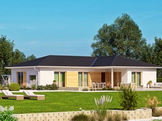 Fertighaus Haas BT 133 B von Haas Fertigbau Schlüsselfertig ab 368000€, Bungalow Außenansicht 1