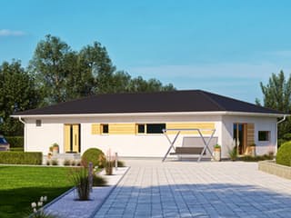 Fertighaus Haas BT 133 B von Haas Fertigbau Schlüsselfertig ab 368000€, Bungalow Außenansicht 2
