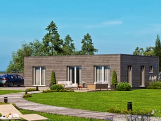 Fertighaus Haas BT 84 A von Haas Fertigbau Schlüsselfertig ab 320000€, Bungalow Außenansicht 1