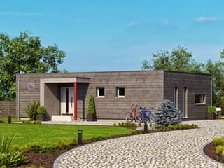 Fertighaus Haas BT 84 A von Haas Fertigbau Schlüsselfertig ab 320000€, Bungalow Außenansicht 2