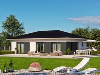 Fertighaus Haas BT 84 B von Haas Fertigbau Schlüsselfertig ab 220000€, Bungalow Außenansicht 1