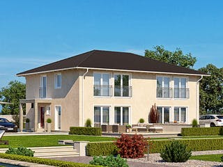 Fertighaus Haas D 112 B von Haas Fertigbau Schlüsselfertig ab 254000€, Stadtvilla Außenansicht 1