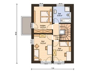 Fertighaus Haas D 112 B von Haas Fertigbau Schlüsselfertig ab 254000€, Stadtvilla Grundriss 2