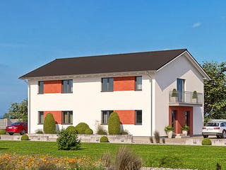 Fertighaus Haas D 112 C von Haas Fertigbau Schlüsselfertig ab 252000€, Satteldach-Klassiker Außenansicht 2