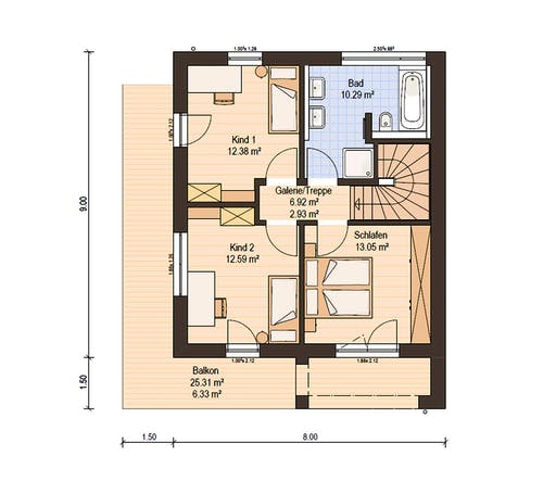 Haas Fertigbau - D 110 A Floorplan 2