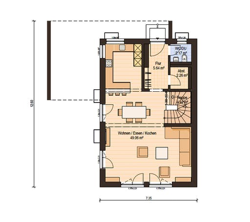 Haas Fertigbau - D 128 B Floorplan 1