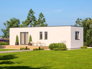 Fertighaus Haas FH 43 von Haas Fertigbau Schlüsselfertig ab 183000€, Bungalow Außenansicht 1