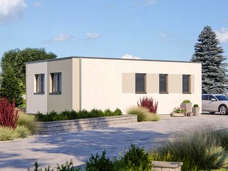 Fertighaus Haas FH 50 von Haas Fertigbau Schlüsselfertig ab 207000€, Bungalow Außenansicht 2