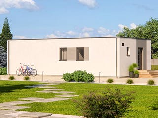 Fertighaus Haas FH 71 A von Haas Fertigbau Schlüsselfertig ab 247000€, Bungalow Außenansicht 2